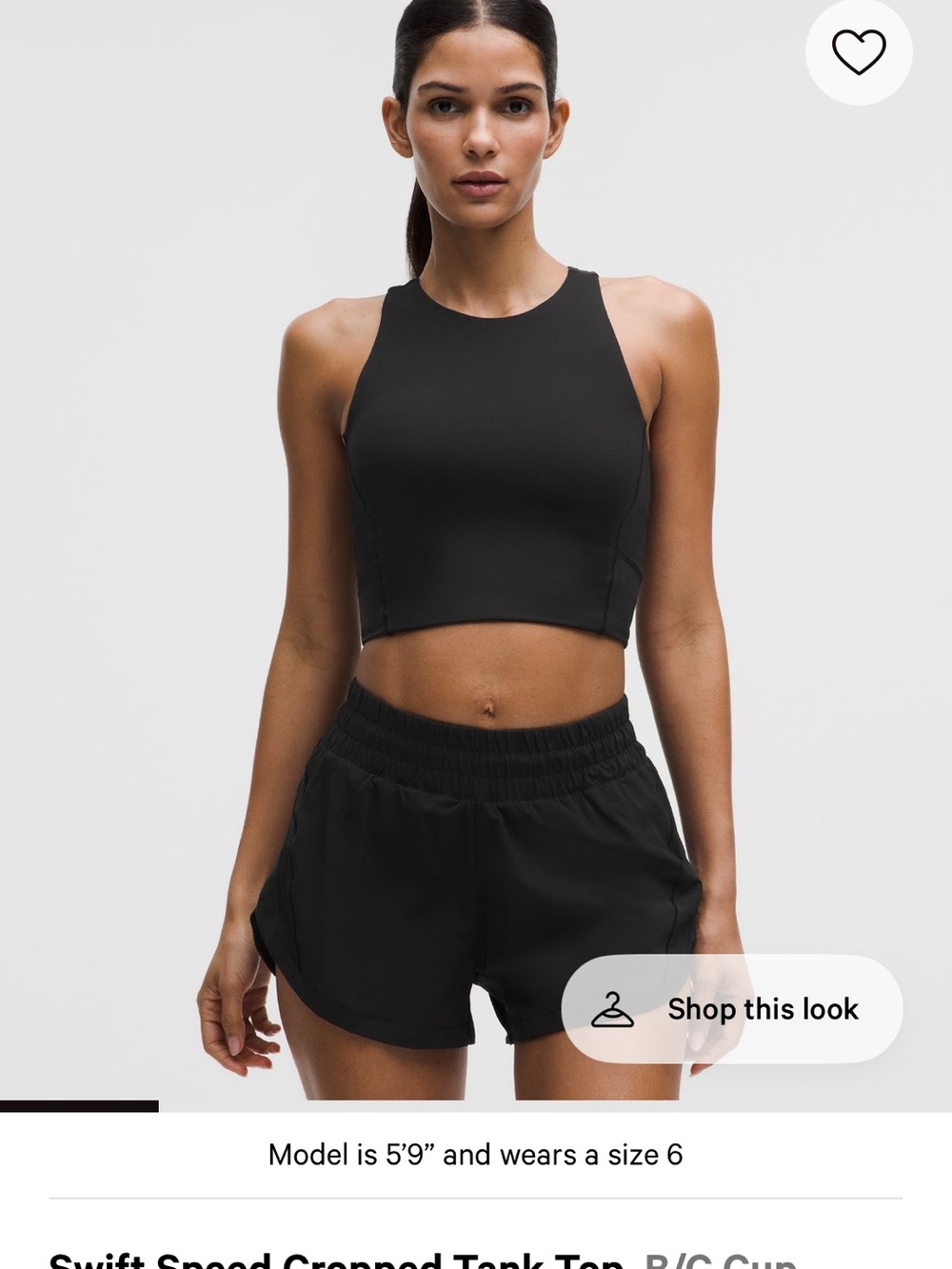 NWT Lululemon swift speed cropped tank top